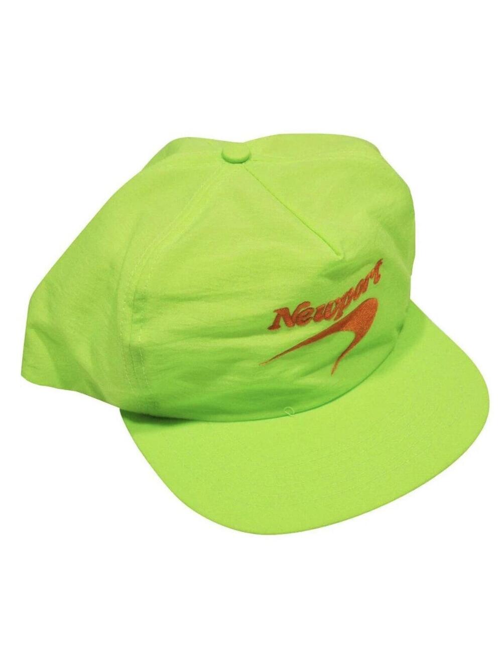 Vintage Newport Tobacco Cigarette 90s Neon Green Hat Cap Snapback